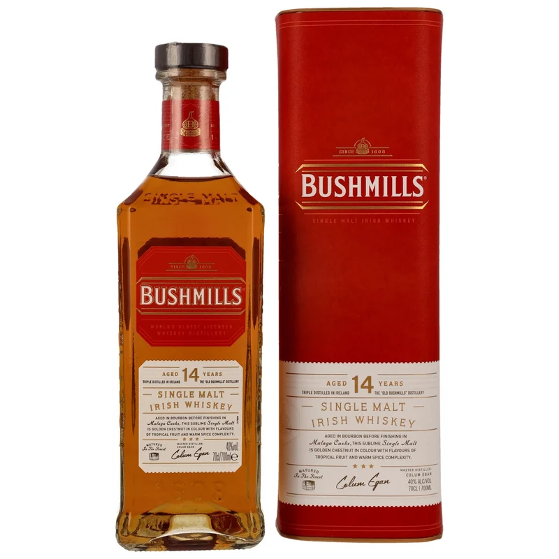 BUSHMILLS - 14 Jahre Malaga Cask Irish Single Malt Whiskey - 40% Vol.