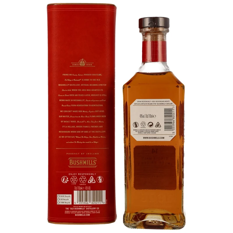 BUSHMILLS - 14 Jahre Malaga Cask Irish Single Malt Whiskey - 40% Vol.