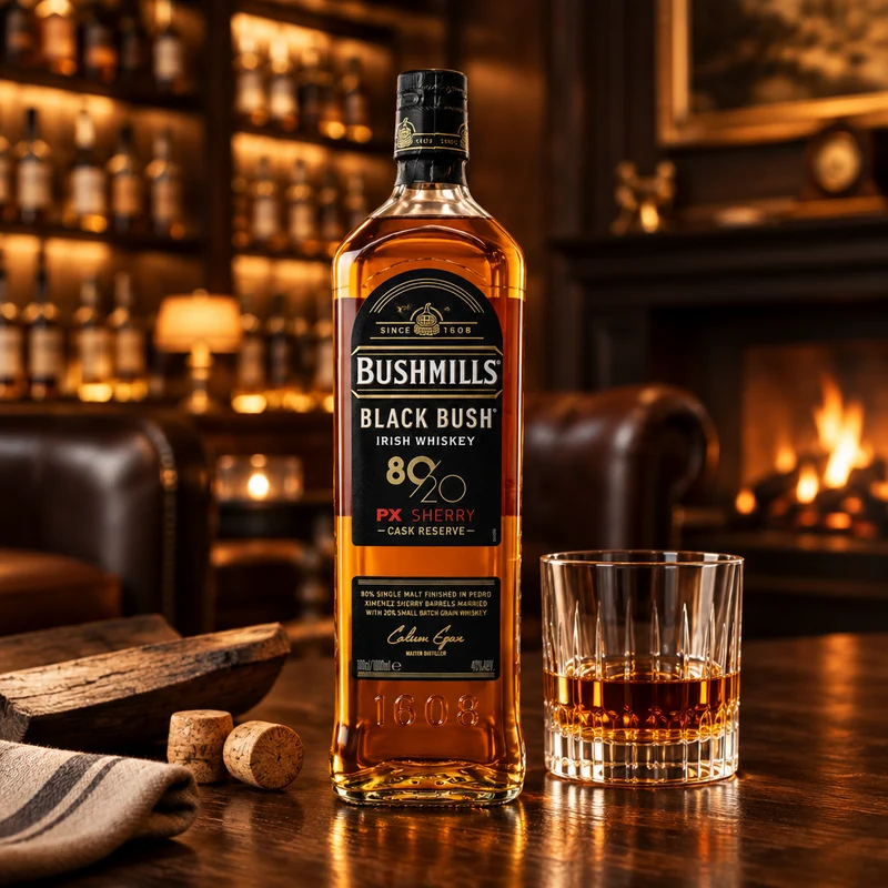 BUSHMILLS - Black Bush 80/20 PX Sherry Cask Reserve 1 Liter - 40% Vol.