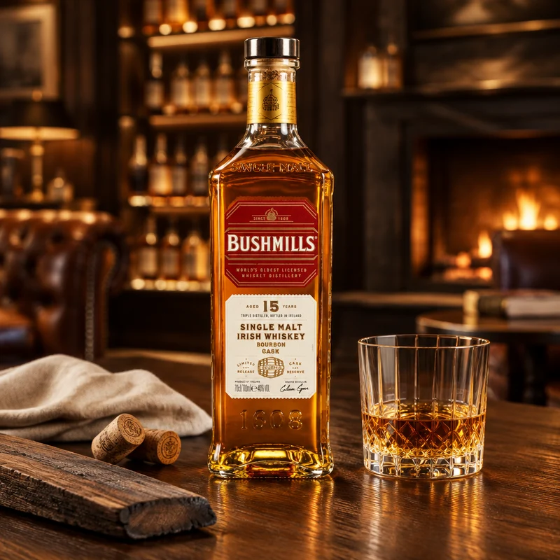 BUSHMILLS - 15 Jahre Bourbon Cask Irish Single Malt Whiskey - 46% Vol.