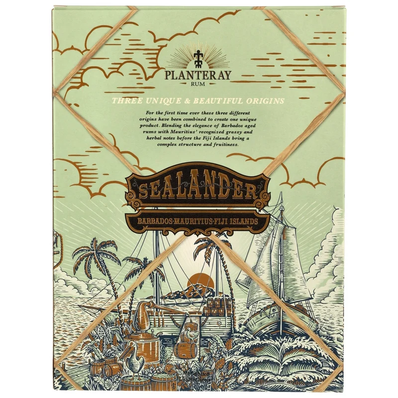PLANTERAY - Sealander mit 2 Gläsern Geschenkset - 40% Vol.