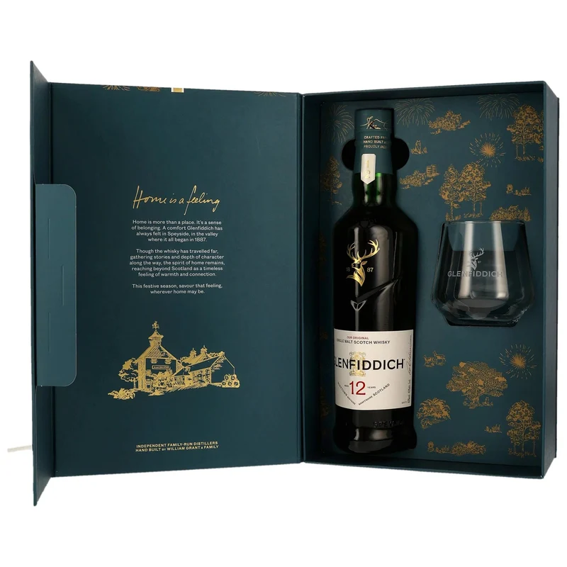 GLENFIDDICH - 12 Jahre Limited Design 2026 mit Tumbler - 40% Vol.