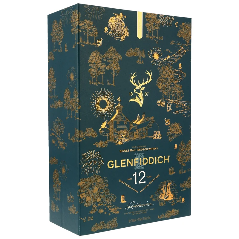 GLENFIDDICH - 12 Jahre Limited Design 2026 mit Tumbler - 40% Vol.