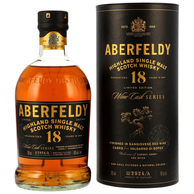 ABERFELDY - 18 Jahre Sangiovese Wine Cask Finish Limited Edition - 46% Vol.