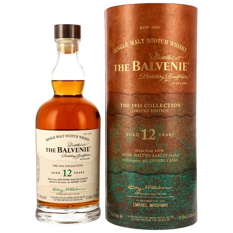 BALVENIE - 12 Jahre The 1931 Collection Home Malted Barley Sherry Cask Finish - 47,5% Vol.