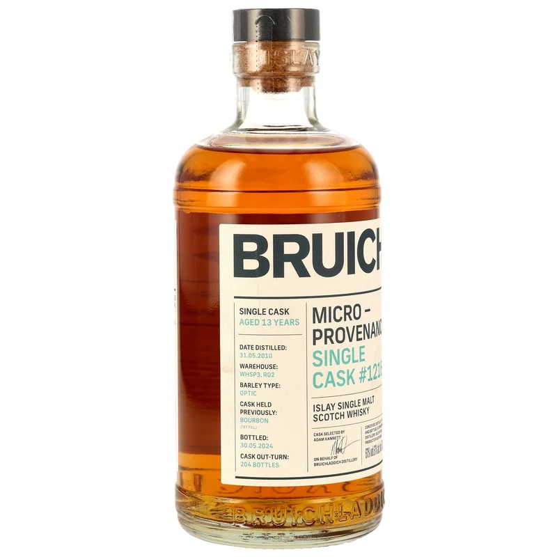 BRUICHLADDICH - 2010/2024 13 Jahre Micro-Provenance Bourbon Single Cask #1216 - 61% Vol.