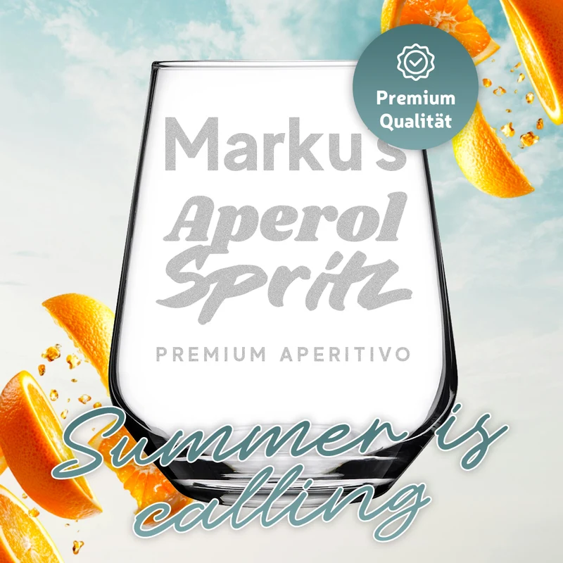 Aperitif Cocktailglas 425 ml für Drinks mit Gravur - Personalisiert