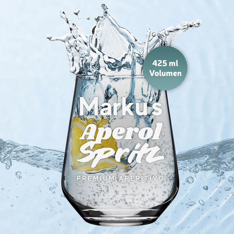 Aperitif Cocktailglas 425 ml für Drinks mit Gravur - Personalisiert
