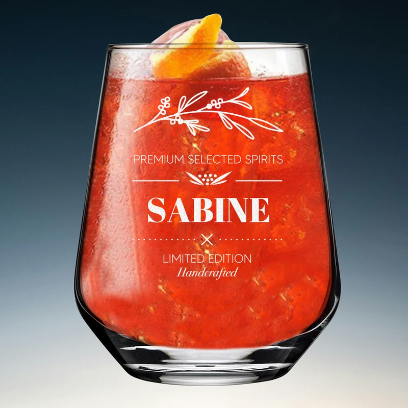 Elegantes Aperitif Glas 425 ml mit Gravur - ideal für Frauen