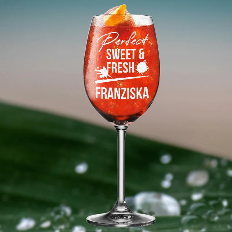 Personalisiertes Cocktailglas 460 ml mit Gravur - Motiv Blätterkreis
