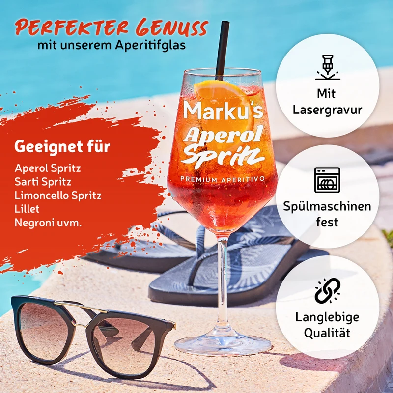 Cocktailglas für Longdrinks & Aperitifs mit personalisierter Gravur