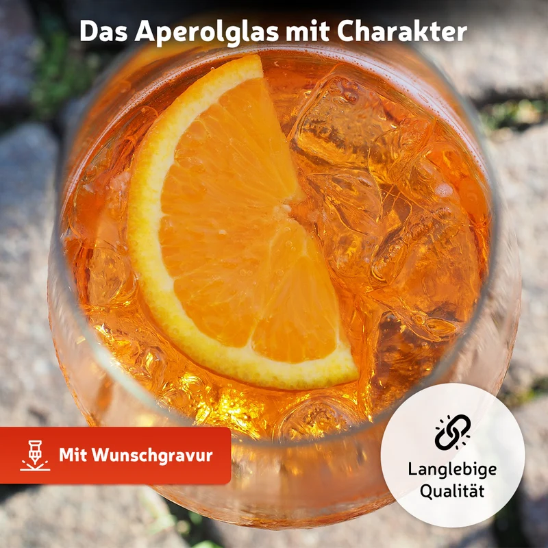 Cocktailglas für Drinks mit Gravur "Enjoy the drink"