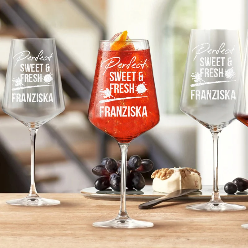 Aperol Spritz Glas mit Gravur "Perfect sweet & fresh"