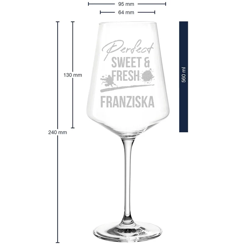 Aperol Spritz Glas mit Gravur "Perfect sweet & fresh"