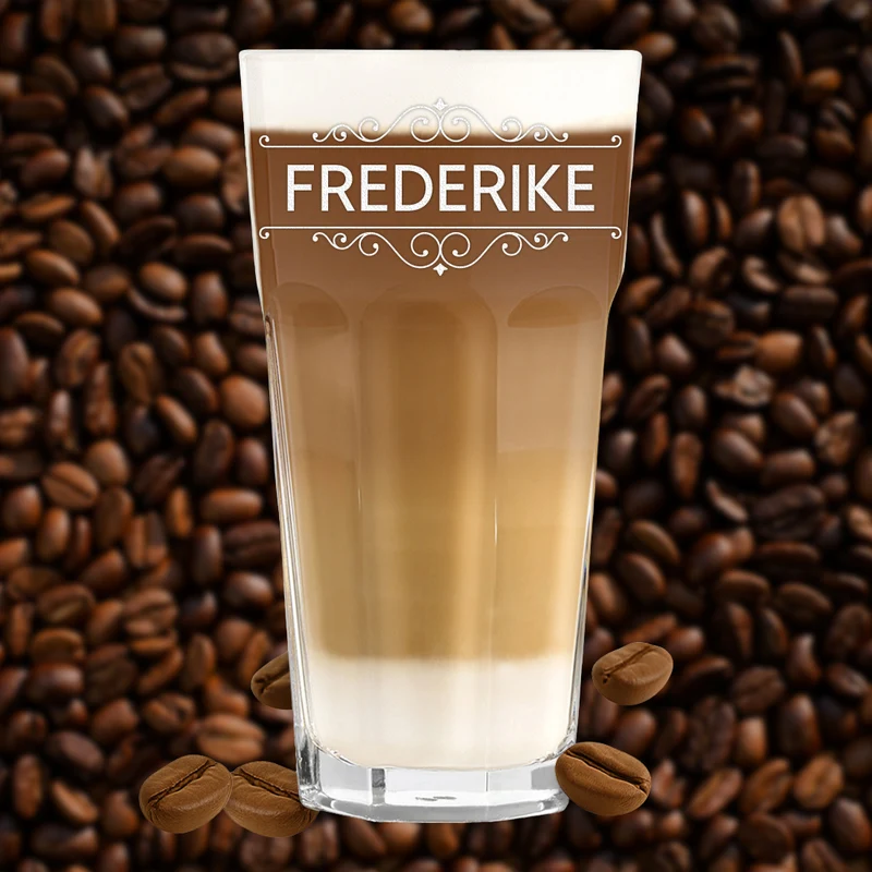 Latte Macchiato Trinkglas 480 ml mit Gravur - Motiv "Ornament"