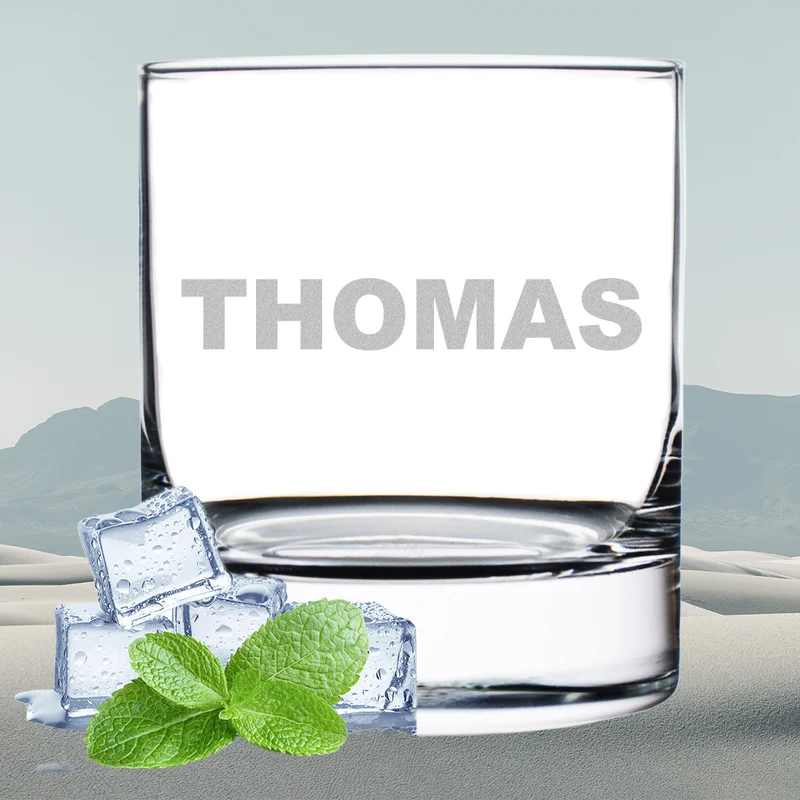 Modernes Trinkglas 320 ml mit Wunschgravur - ideal als Geschenk