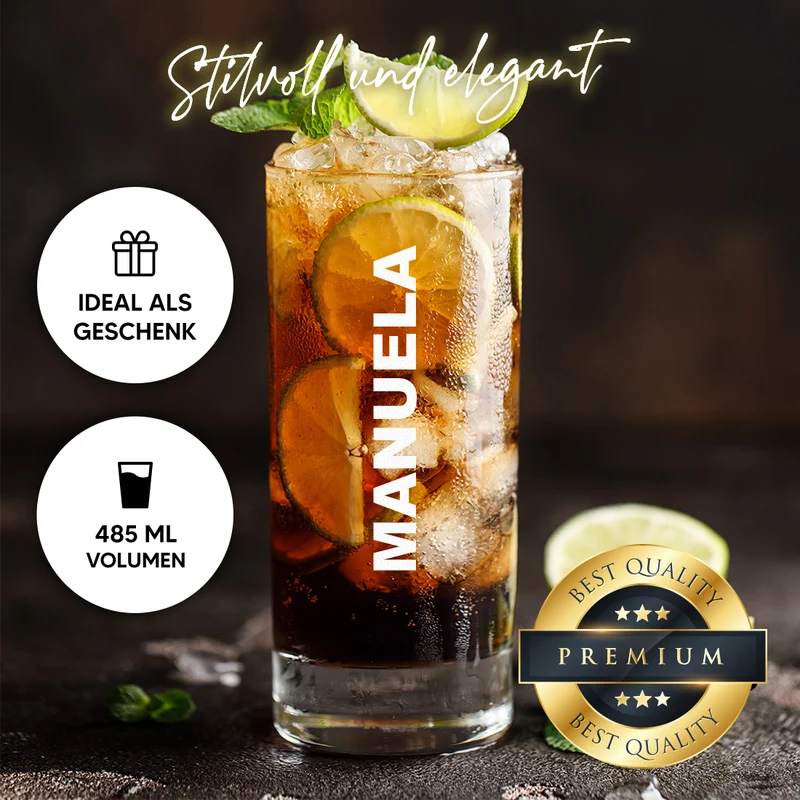 Personalisiertes Wasserglas 485 ml mit Wunschgravur