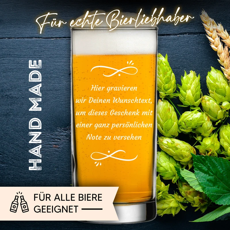 Trinkglas 485 ml für Drinks, Wasser & Cocktails mit Gravur