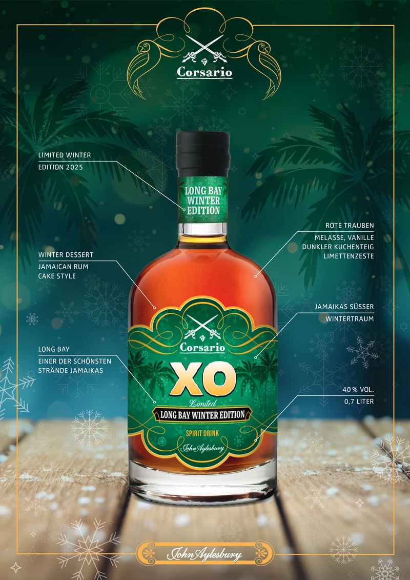 Corsario XO Limited Winter Edition 2025 LONG BAY Rum Based Spirit - John Aylesbury 0,5l