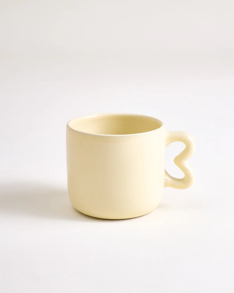 Seia Tasse & Untertasse Herz gelb