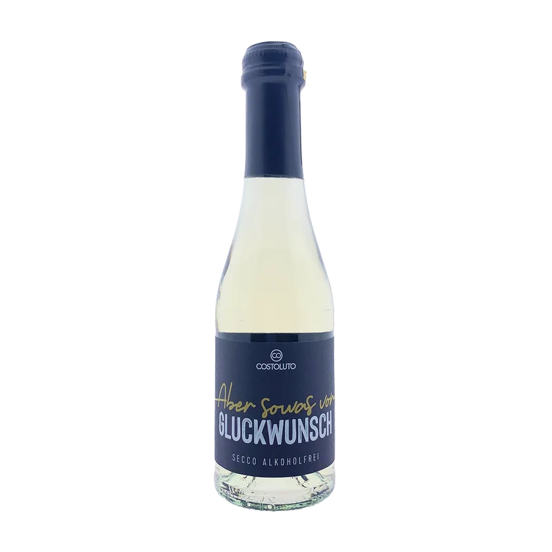 Piccolo-Secco "Aber sowas von Glückwunsch" ideal zum Gratulieren ALKOHOLFREI