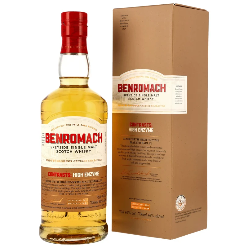 X Benromach Contrasts high enzyme 2012 2024 1st Fill Bourbon Cask 0,7l 46% vol. Whisky