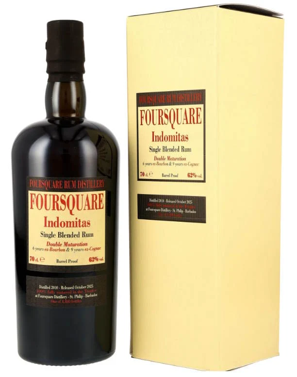 Foursquare 2010 2025 15 y Indomitas Velier Single Blended Rum 62 %vol. 0,7L Rum Bourbon & Cognac Casks