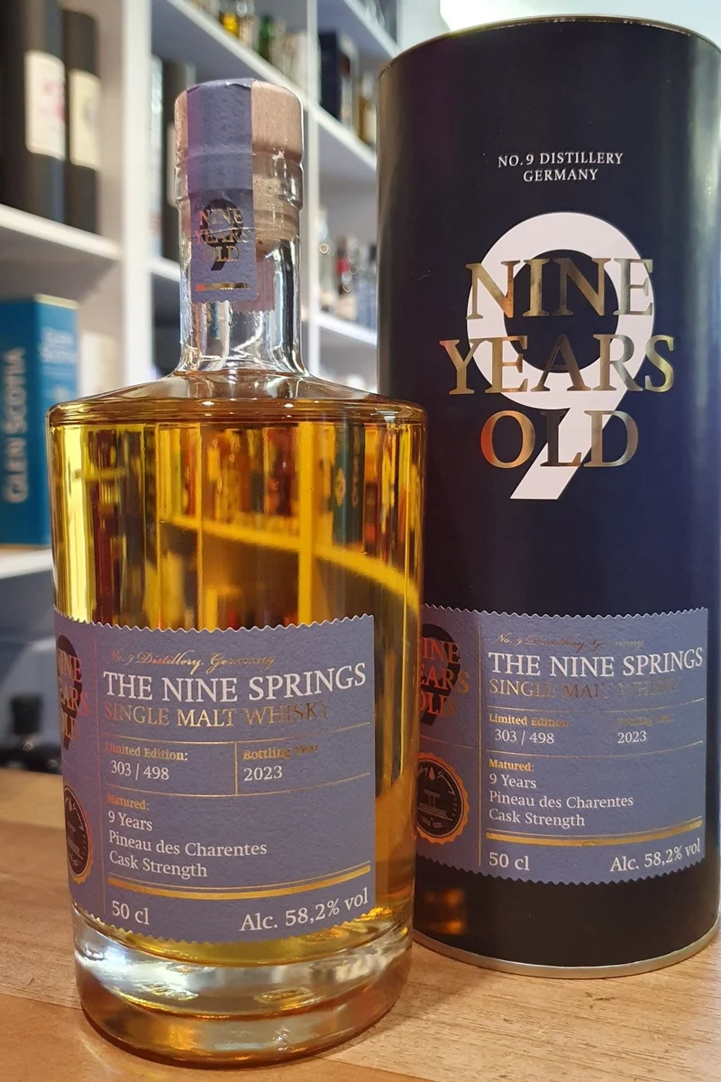 X The Nine Springs 9y Pineau des Charentes single cask Whisky 0,5l 58,2% vol. Eichsfeld