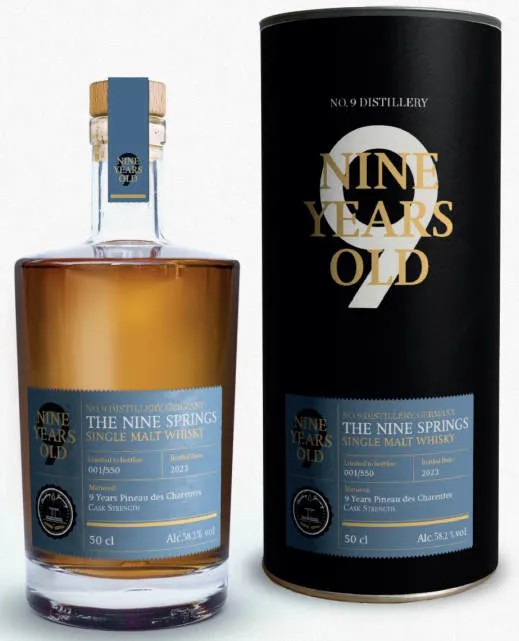 X The Nine Springs 9y Pineau des Charentes single cask Whisky 0,5l 58,2% vol. Eichsfeld