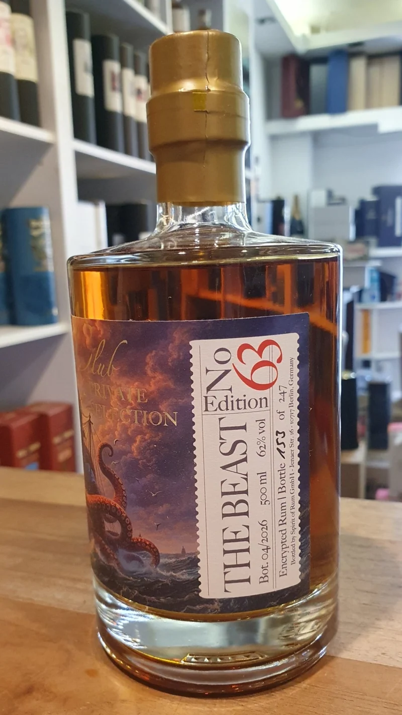 Rumclub Ed. 63 The Beast Encrypted High Ester Jamaica 62 % vol. 0,5l Single cask Rum club Jamaika