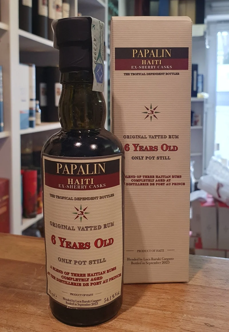 X Velier Papalin Haiti MINI VSGB 2023 sherry cask 6 y Rum 0,1l 54,1 % Velier braun