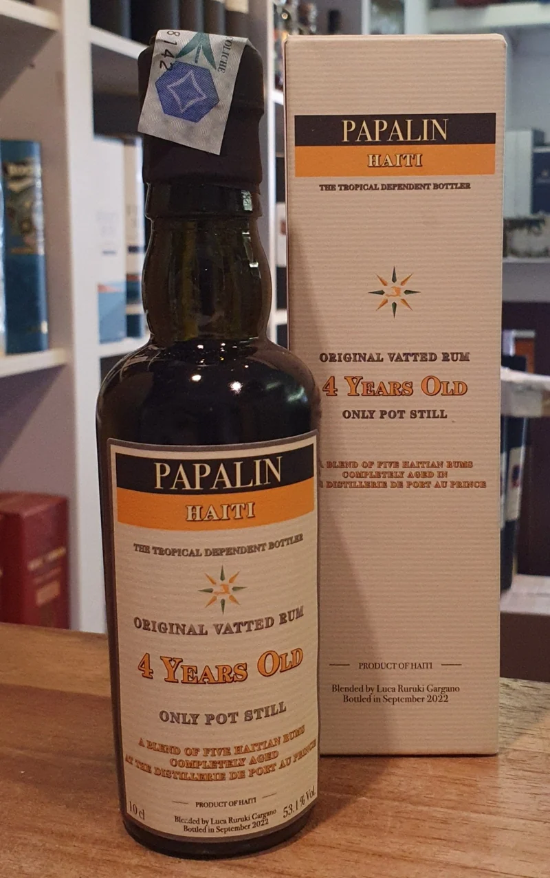 X Velier Papalin Haiti MINI VSGB 2022 4 y Rum 0,1l 53,1 % Velier gelb
