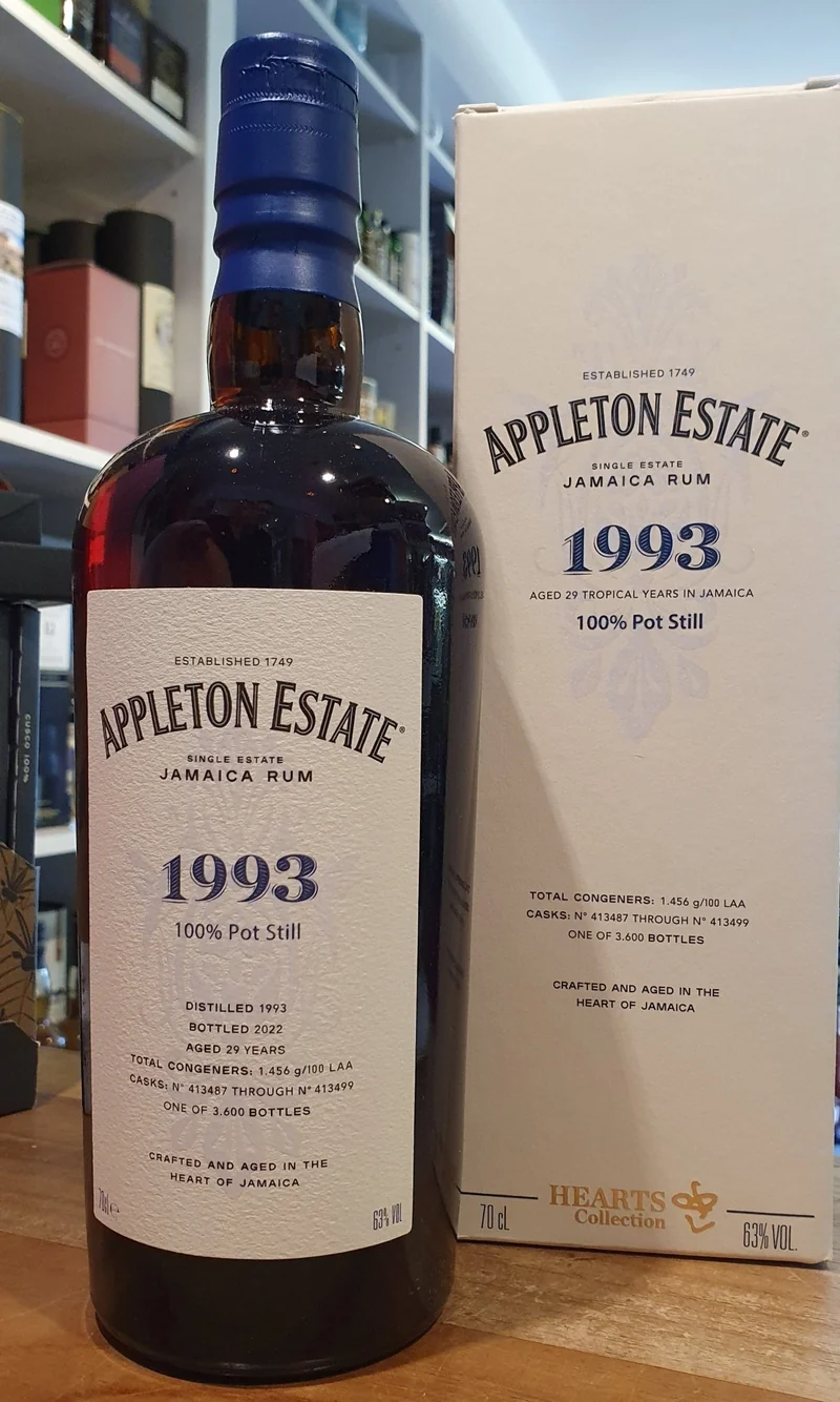 X Appleton 1993 Hearts Collection Jamaica Rum 0,7l 63% vol.