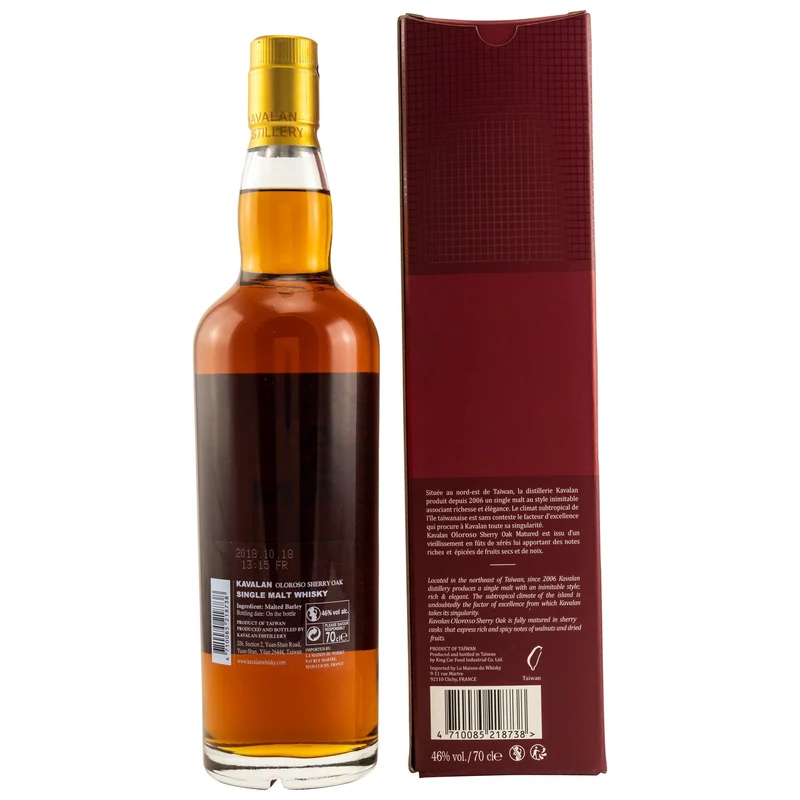 KAVALAN - Oloroso Sherry Oak – 46% Vol.