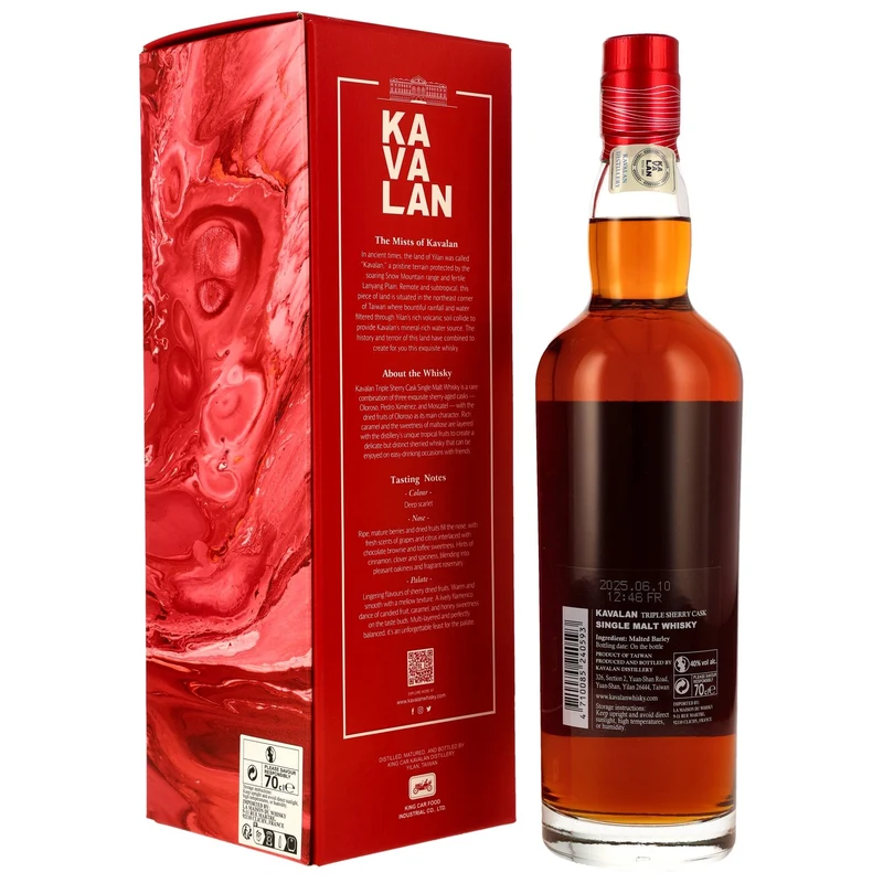 KAVALAN - Triple Sherry Cask – 40% Vol.