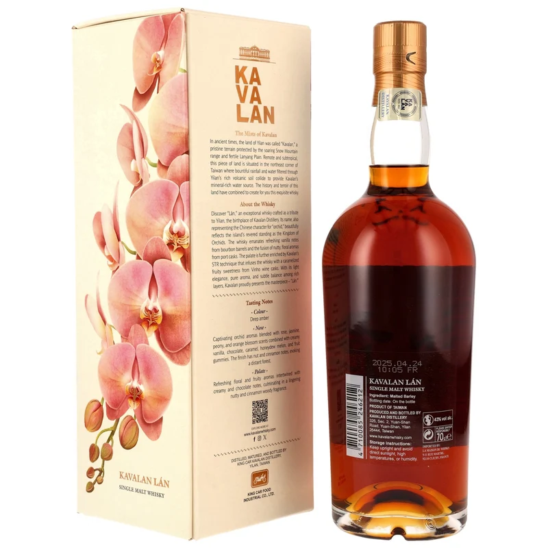 KAVALAN - LÁN Taiwan Single Malt Whisky – 43% Vol.