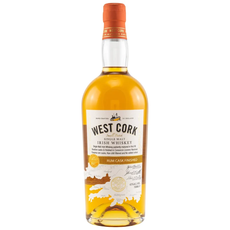 WEST CORK - Single Malt Rum Cask Finish - 43% Vol.