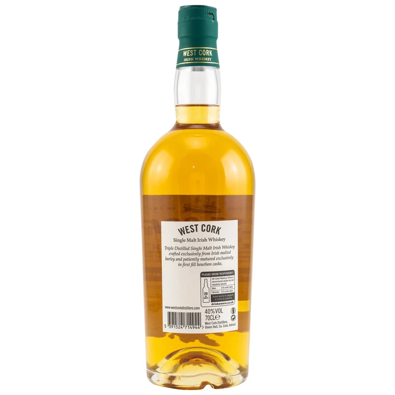 WEST CORK - Single Malt Irish Whiskey - 40% Vol.