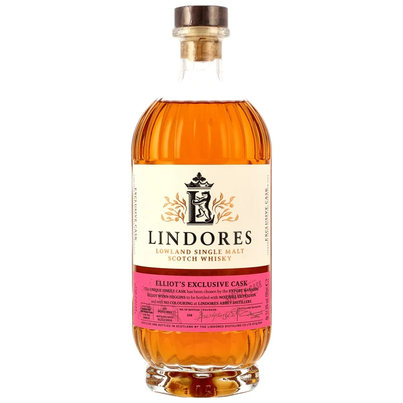 LINDORES ABBEY - 4 Jahre Elliot's Exclusive Cask Palo Cortado Sherry Finish #244014 - 51,6% Vol.