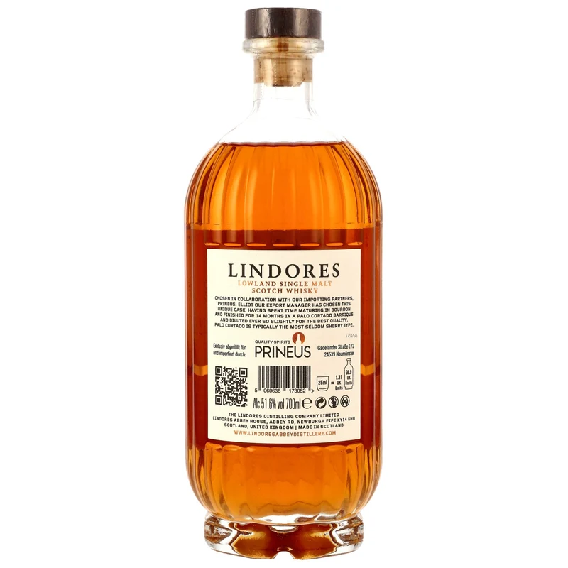 LINDORES ABBEY - 4 Jahre Elliot's Exclusive Cask Palo Cortado Sherry Finish #244014 - 51,6% Vol.