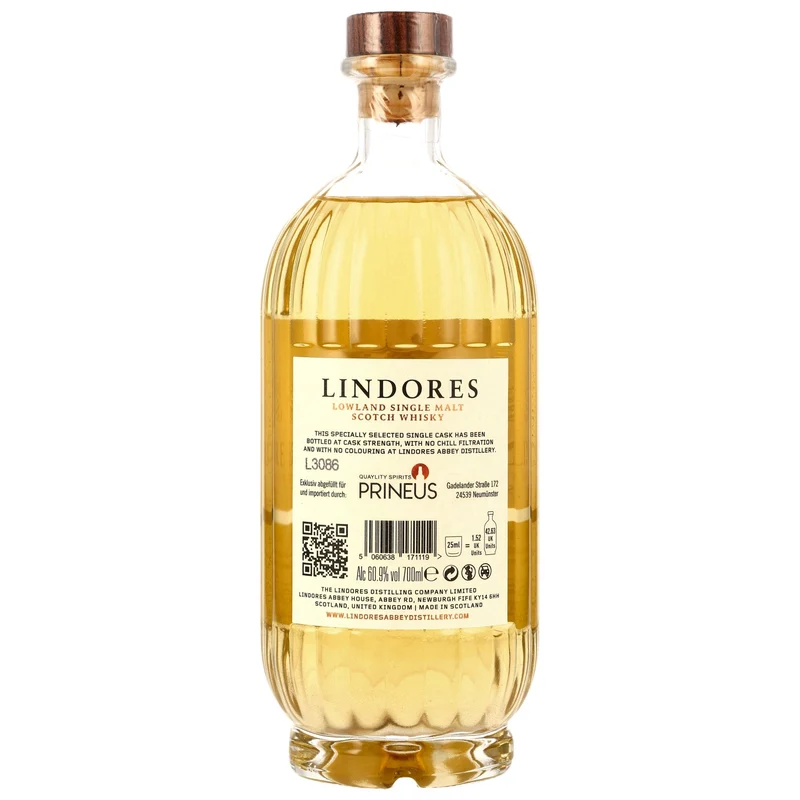 LINDORES ABBEY - 3 Jahre The Exclusive Cask Ex-Rum-Peat #198374 - 60,9% Vol.