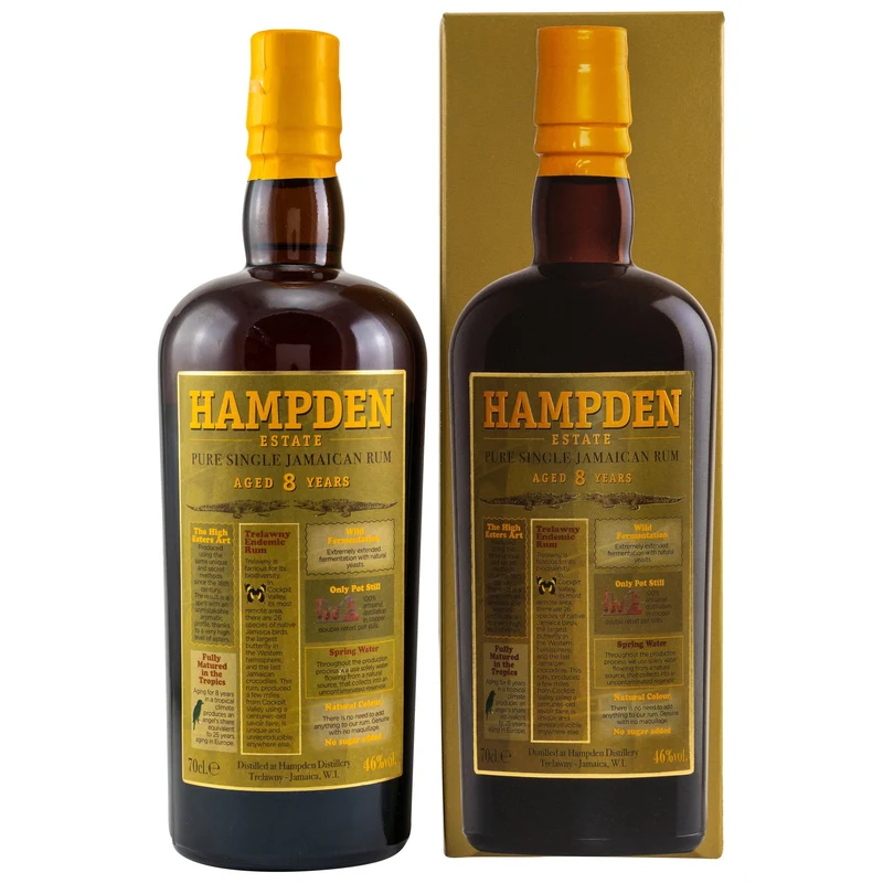 HAMPDEN - 8 Jahre Pure Single Jamaican Rum - 46% Vol.