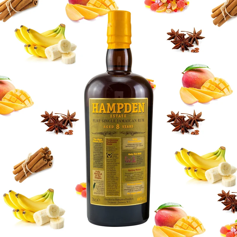 HAMPDEN - 8 Jahre Pure Single Jamaican Rum - 46% Vol.