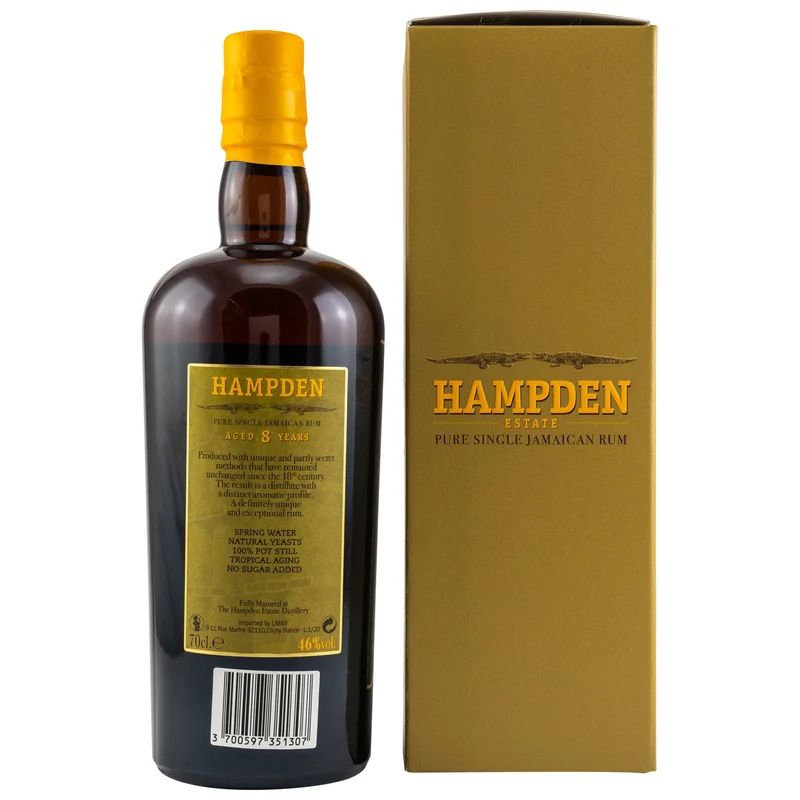 HAMPDEN - 8 Jahre Pure Single Jamaican Rum - 46% Vol.
