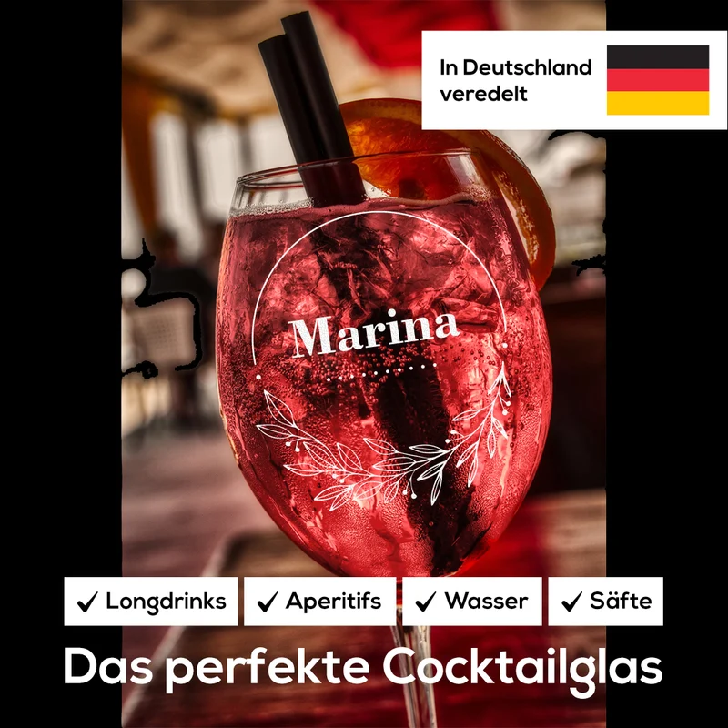 Personalisiertes Weinglas 460 ml mit Gravur - Ideal als Geschenk