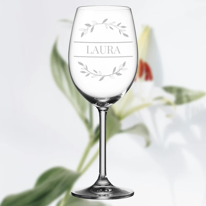 Weinglas 460 ml für Rotwein & Weißwein mit Gravur