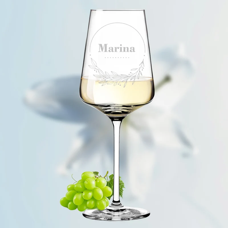 Modernes Weinglas 560 ml mit Gravur - Ideal als Geschenk