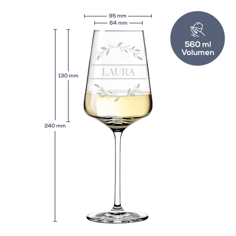 Personalisiertes Weinglas 560 ml mit Wunschgravur