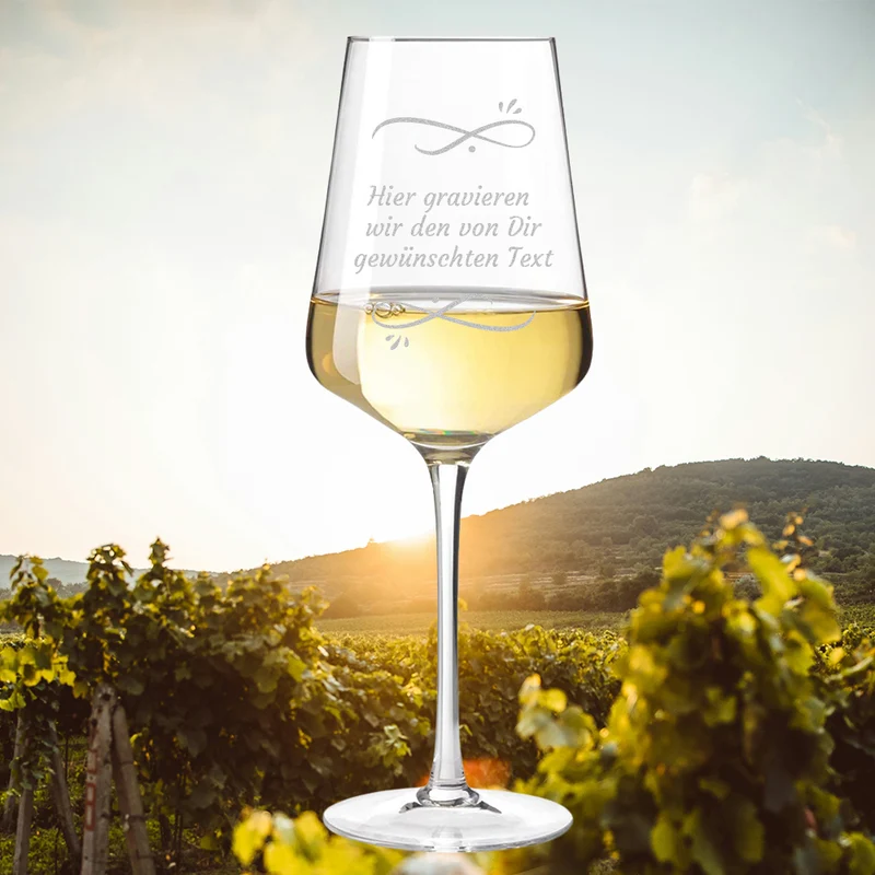 Weinglas 560 ml mit Wunschtext Gravur als Geschenk