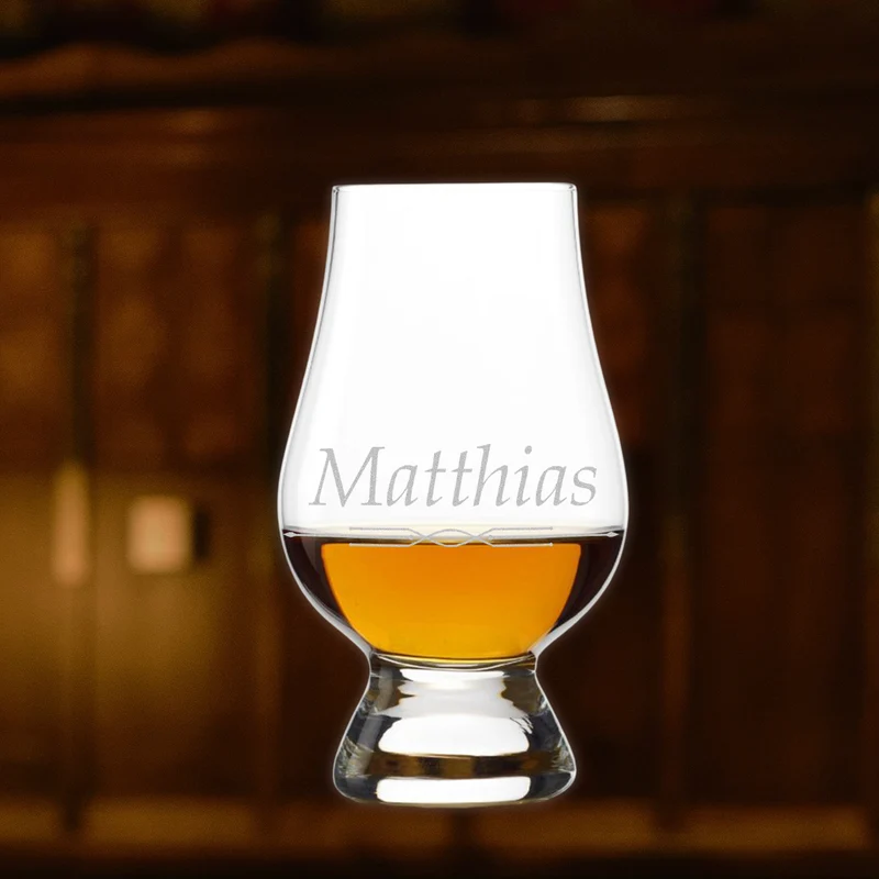Whisky Nosing Glencairn Glas 190 ml für Männer - mit Wunschgravur